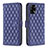 Custodia Portafoglio In Pelle Cover con Supporto B11F per Oppo A74 4G Blu