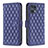 Custodia Portafoglio In Pelle Cover con Supporto B11F per Oppo Find X5 Pro 5G Blu