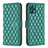 Custodia Portafoglio In Pelle Cover con Supporto B11F per Realme 9 5G Verde