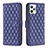 Custodia Portafoglio In Pelle Cover con Supporto B11F per Realme Narzo 50A Prime Blu