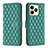 Custodia Portafoglio In Pelle Cover con Supporto B11F per Realme Narzo N53 Verde