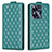 Custodia Portafoglio In Pelle Cover con Supporto B11F per Realme Narzo N55 Verde