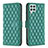 Custodia Portafoglio In Pelle Cover con Supporto B11F per Samsung Galaxy A22 4G Verde