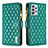 Custodia Portafoglio In Pelle Cover con Supporto B11F per Samsung Galaxy A52 4G Verde