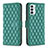 Custodia Portafoglio In Pelle Cover con Supporto B11F per Samsung Galaxy F23 5G Verde