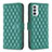 Custodia Portafoglio In Pelle Cover con Supporto B11F per Samsung Galaxy M23 5G Verde