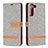 Custodia Portafoglio In Pelle Cover con Supporto B11F per Samsung Galaxy S22 5G Grigio