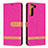 Custodia Portafoglio In Pelle Cover con Supporto B11F per Samsung Galaxy S22 5G Rosa Caldo