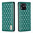 Custodia Portafoglio In Pelle Cover con Supporto B11F per Xiaomi Redmi 10 India Verde