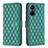 Custodia Portafoglio In Pelle Cover con Supporto B11F per Xiaomi Redmi 13C Verde