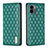 Custodia Portafoglio In Pelle Cover con Supporto B11F per Xiaomi Redmi A1 Plus Verde