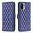 Custodia Portafoglio In Pelle Cover con Supporto B11F per Xiaomi Redmi Note 10 4G Blu