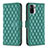 Custodia Portafoglio In Pelle Cover con Supporto B11F per Xiaomi Redmi Note 10 4G Verde