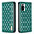 Custodia Portafoglio In Pelle Cover con Supporto B11F per Xiaomi Redmi Note 10 Pro 4G Verde