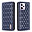 Custodia Portafoglio In Pelle Cover con Supporto B11F per Xiaomi Redmi Note 12 Explorer Blu