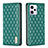 Custodia Portafoglio In Pelle Cover con Supporto B11F per Xiaomi Redmi Note 12 Explorer Verde