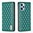 Custodia Portafoglio In Pelle Cover con Supporto B11F per Xiaomi Redmi Note 12 Turbo 5G Verde