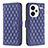 Custodia Portafoglio In Pelle Cover con Supporto B11F per Xiaomi Redmi Note 13 Pro+ Plus 5G Blu