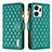 Custodia Portafoglio In Pelle Cover con Supporto B12F per Huawei Honor X7a Verde