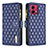 Custodia Portafoglio In Pelle Cover con Supporto B12F per Motorola Moto G84 5G Blu