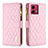 Custodia Portafoglio In Pelle Cover con Supporto B12F per Motorola Moto G84 5G Oro Rosa