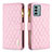 Custodia Portafoglio In Pelle Cover con Supporto B12F per Nokia G22 Oro Rosa