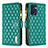 Custodia Portafoglio In Pelle Cover con Supporto B12F per OnePlus Nord CE 2 5G Verde