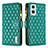 Custodia Portafoglio In Pelle Cover con Supporto B12F per OnePlus Nord N20 5G Verde