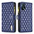 Custodia Portafoglio In Pelle Cover con Supporto B12F per Oppo A16 Blu