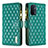 Custodia Portafoglio In Pelle Cover con Supporto B12F per Oppo A54 5G Verde