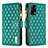 Custodia Portafoglio In Pelle Cover con Supporto B12F per Oppo A74 4G Verde