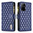 Custodia Portafoglio In Pelle Cover con Supporto B12F per Oppo A94 5G Blu