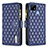 Custodia Portafoglio In Pelle Cover con Supporto B12F per Realme C21 Blu