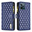 Custodia Portafoglio In Pelle Cover con Supporto B12F per Realme C31 Blu