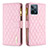 Custodia Portafoglio In Pelle Cover con Supporto B12F per Realme C31 Oro Rosa