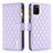 Custodia Portafoglio In Pelle Cover con Supporto B12F per Samsung Galaxy A03s Viola