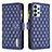 Custodia Portafoglio In Pelle Cover con Supporto B12F per Samsung Galaxy A23 4G Blu