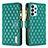 Custodia Portafoglio In Pelle Cover con Supporto B12F per Samsung Galaxy A23 4G Verde