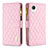 Custodia Portafoglio In Pelle Cover con Supporto B12F per Samsung Galaxy A23 5G SC-56C Oro Rosa