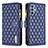 Custodia Portafoglio In Pelle Cover con Supporto B12F per Samsung Galaxy A32 4G Blu