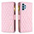 Custodia Portafoglio In Pelle Cover con Supporto B12F per Samsung Galaxy A32 4G Oro Rosa