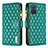 Custodia Portafoglio In Pelle Cover con Supporto B12F per Samsung Galaxy A71 4G A715 Verde