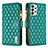 Custodia Portafoglio In Pelle Cover con Supporto B12F per Samsung Galaxy A73 5G Verde