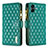 Custodia Portafoglio In Pelle Cover con Supporto B12F per Samsung Galaxy F14 5G Verde