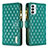 Custodia Portafoglio In Pelle Cover con Supporto B12F per Samsung Galaxy F23 5G Verde