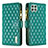 Custodia Portafoglio In Pelle Cover con Supporto B12F per Samsung Galaxy F42 5G Verde