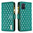 Custodia Portafoglio In Pelle Cover con Supporto B12F per Samsung Galaxy M40S Verde