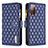 Custodia Portafoglio In Pelle Cover con Supporto B12F per Samsung Galaxy S20 FE (2022) 5G Blu