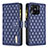 Custodia Portafoglio In Pelle Cover con Supporto B12F per Xiaomi Redmi 10 India Blu