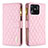 Custodia Portafoglio In Pelle Cover con Supporto B12F per Xiaomi Redmi 10 India Oro Rosa